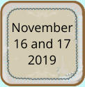 November 16 and 17 2019